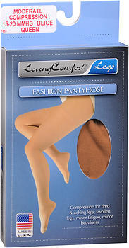 Loving Comfort Fashion Pantyhose Moderate Beige Queen 15-20 - 1 Each