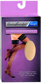 Loving Comfort Thigh High Stockings Moderate Beige Large - 1 Each