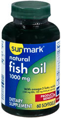 Sunmark Natural Fish Oil 1000 mg Softgels - 60 Each