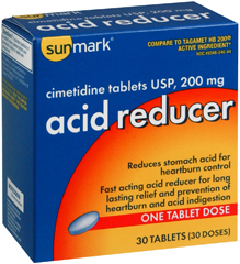 Sunmark Acid Reducer 200 mg Tablets - 30 Each