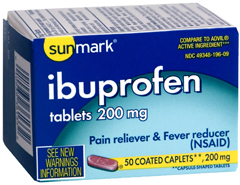 Sunmark Ibuprofen 200 mg Coated Caplets - 50 Each