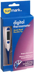 Sunmark Digital Thermometer Quick Read Flexible Tip - 1 Each