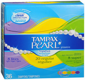 Tampax Pearl Tampons Multipax Unscented - 36 Each