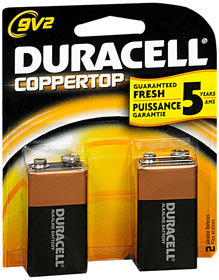 Duracell Coppertop Alkaline Batteries 9 Volt - 2 Each