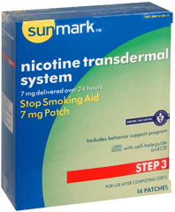 Sunmark Nicotine Transdermal System Step 3 - 7 mg Patches