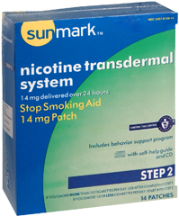 Sunmark Nicotine Transdermal System Step 2  Stop Smoking Aid - 14 mg - 14 Each