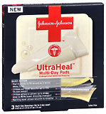 JOHNSON & JOHNSON Red Cross UltraHeal Multi-Day Pads - 3 EA