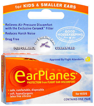 EarPlanes Flight Air Protection for Air Pressure Discomfort  - 1pr