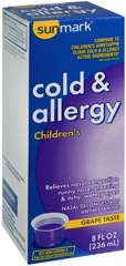 Sunmark Children's Cold Allergy Grape Taste  - 8 Ounces - 1 Each