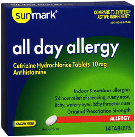 Sunmark All Day Allergy 10 mg Tablets - 14 Each
