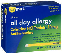 Sunmark All Day Allergy 10 mg Tablets - 60 Each