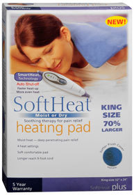 SoftHeat Heating Pad Moist or Dry King Size - 1 Each