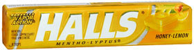 Halls Mentho-Lyptus Drops Honey-Lemon - 9 x 20 Box