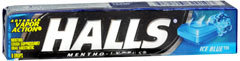 Halls Mentho-Lyptus Drops Ice Blue - 9 x 20 Box