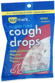 Sunmark Sugar Cough Drops Sugar Free Black Cherry - 5 mg - 25 Each
