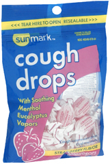 Sunmark Cough Drops Strawberry Flavor - 30 Each