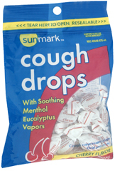 Sunmark Cough Drops Cherry Flavor - 30 Each
