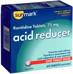 Sunmark Acid Reducer Tablets - 75 mg - 60 Each