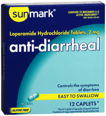 Sunmark Anti-Diarrheal Caplets - 2 mg - 12 Each