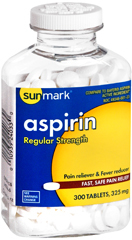 Sunmark Aspirin Regular Strength 325 mg Tablets - 300 Each