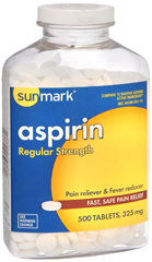 Sunmark Aspirin Regular Strength 325 mg Tablets - 500 Each