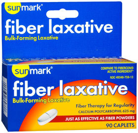 Sunmark Fiber Laxative Caplets - 625 mg - 90 Each