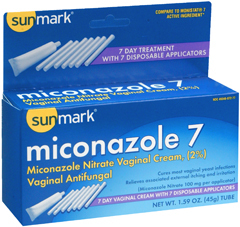 Sunmark Miconazole 7 Vaginal Antifungal Disposable Applicators 2%  - 1.59 Ounces - 1 Each