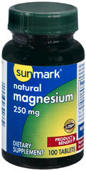 Sunmark Natural Magnesium 250 mg Tablets - 100 Each