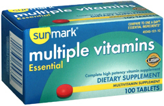 Sunmark Multiple Vitamin Tablets Essential - 100 Each