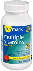 Sunmark Multiple Vitamin Tablets Essential - 250 Each