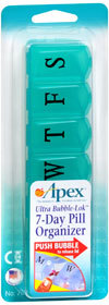 Apex Ultra Bubble-Lok 7-Day Pill Organizer - 1 Count