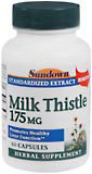 Sundown Milk Thistle 175 mg Capsules  -  60 Caplets