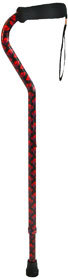 Alex DME Aluminum Offset Adjustable Cane Camouflage - 1 Each
