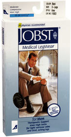 JOBST SupportWear Knee High Socks 15-20 mmHg Men's Black X-Large - 1 Each