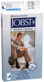 JOBST Medical LegWear For Men Knee High Socks 15-20 mmHg Black Medium - 1 Each