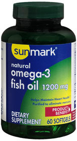 Sunmark Natural Omega-3 Fish Oil 1200 mg Softgels - 60 Each