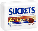 Sucrets Lozenges Maximum Strength Vapor Black Cherry - 18 Each