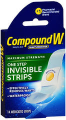Compound W One Step Invisible Strips - 14 Each
