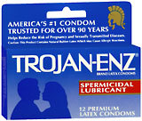Trojan-Enz Condoms Spermicidal Lubricant Latex - 12 Each