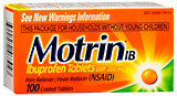 Motrin IB Ibuprofen USP, 200 mg, Tablets  - 100ea