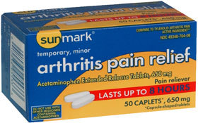 Sunmark Arthritis Pain Relief 650 mg Caplets - 50 Each