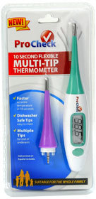 Microlife ProCheck 10 Second Flexible Multi-Tip Thermometer - 1 Each