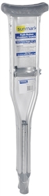 Sunmark Push-Button Aluminum Crutches Adult - 1 Each