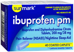 Sunmark Ibuprofen PM Coated Caplets - 40 Each