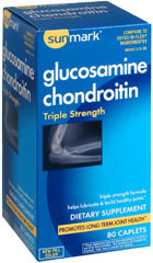 Sunmark Glucosamine Chondroitin Triple Strength Caplets - 80 Each