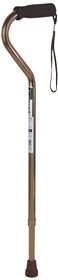 Sunmark Aluminum Offset Cane Bronze - 1 Each