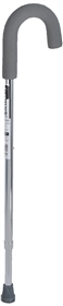 Sunmark Aluminum Cane Round Handle Silver - 1 Each