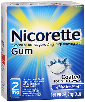Nicorette 2 mg Coated White Ice Mint - 160 Each