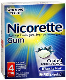 Nicorette 4 mg Coated White Ice Mint - 160 Each