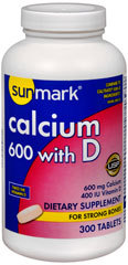 Sunmark Calcium 600 With D Tablets - 300 Each